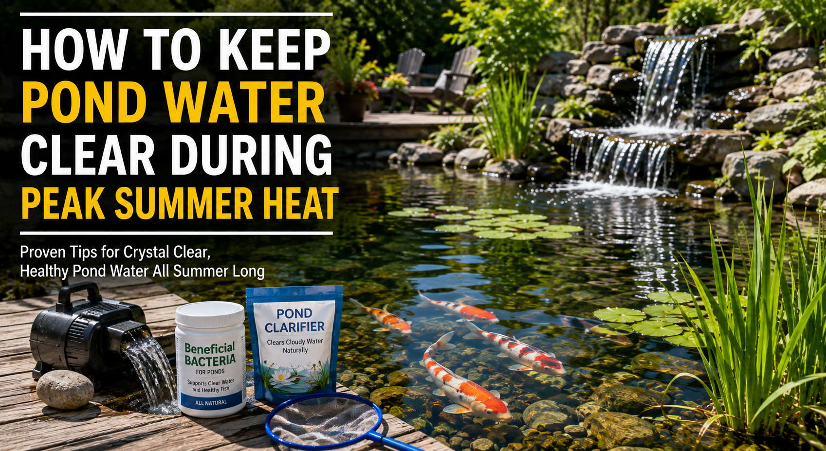 How to keep pond water clear during peak summer heat